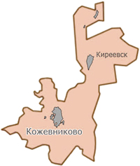 Карта Кожевниковского сельского поселения